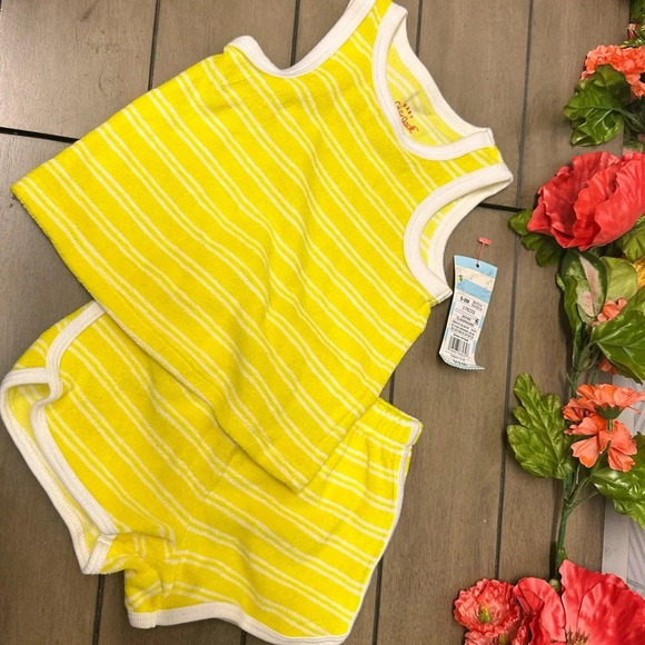 Cat & Jack terry two piece set - NWT - size 0-3 month - Picture 1 of 2